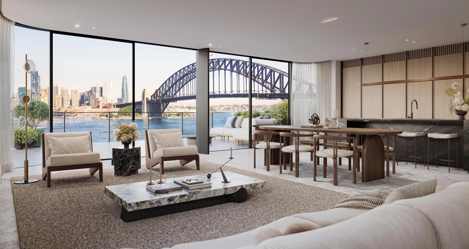 Sydney harbourside apartment interior